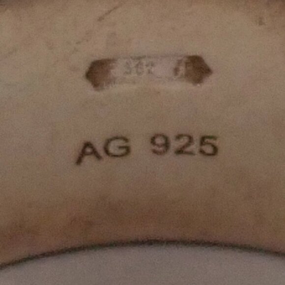 GUCCI G Logo Ring Sterling Silver Size JP 8 US 4.5 Italy Accessory - Picture 14 of 15